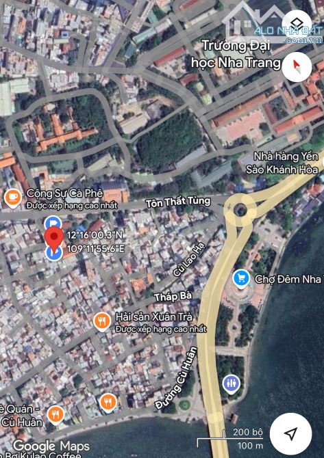 💝BÁN ĐẤT TẶNG NHÀ GẦN BIỂN- VĨNH THỌ-TP NHA TRANG.Căn Góc cách Tôn Thất Tùng 80m ngag 13m
