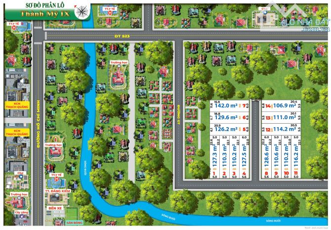 đất nên đẹp khu vực Thạch Thành Thanh Hoá