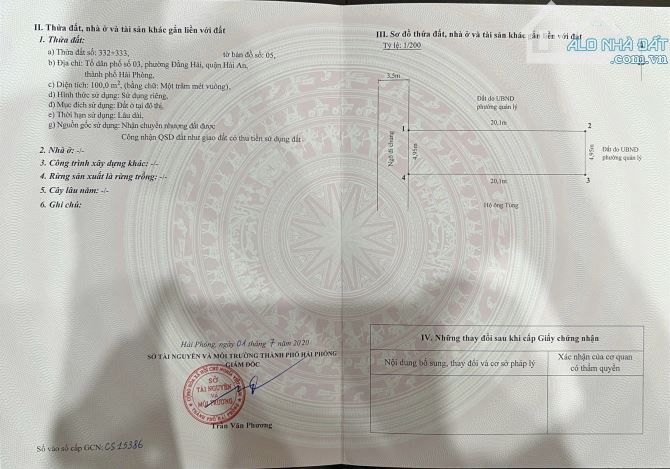 Bán đất mặt ngõ 311 Đằng Hải, Hải An.