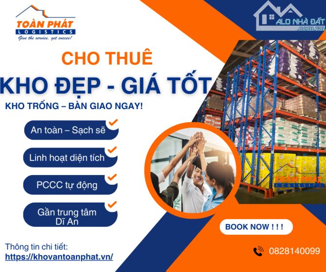 CHO THUÊ KHO SÓNG THẦN – GẦN QUỐC LỘ, TỐI ƯU CHI PHÍ VẬN TẢI