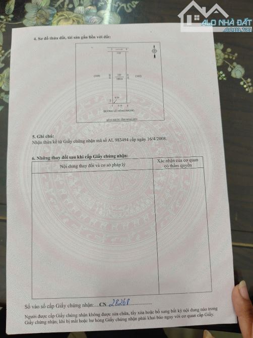 Bán 100m2 nhà 3 tầng kinh doanh mặt đường Lê Hồng Phong - TP. Vinh