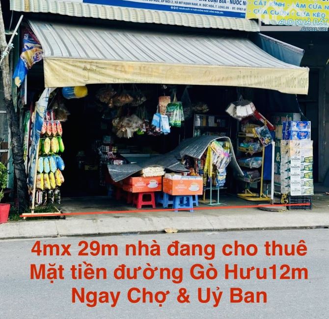 bán nhà mặt tiền đường nhựa gò hưu ấp mới 1 mỹ hạnh nam giao tl824