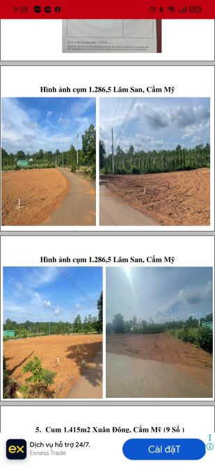 Bán gấp 65 lô đất Cẩm Mỹ, full thổ, ô tô, gần QL56, Chỉ 500tr/lô TL - 1