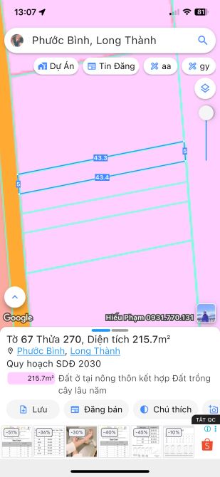 Bán lô đất ấp 3 phước bình đối diện gò dầu  giá mềm - 1