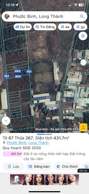 Bán lô đất ấp 3 phước bình đối diện gò dầu giá mềm - 1
