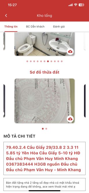 DUY NHẤT LÔ ĐẤT VUÔNG ĐẸP MT 15n, dt 190m, PHÂN LÔ , XÂY CCMN Tuyệt vời luôn - 1