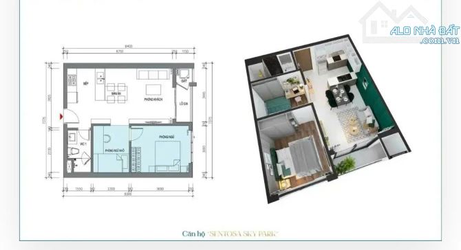 Bán căn 1,5 ngủ chung cư Sentosa Skypark Hải Phòng - 1
