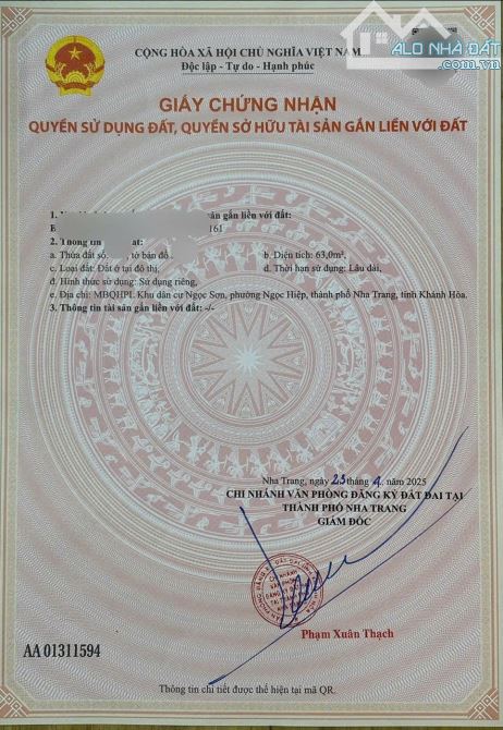 Bán đất đường nguyễn văn đăng ngọc hiệp nha trang - 1