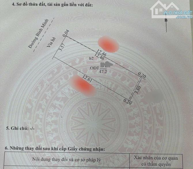 Bán lô đất mặt phố Bình Minh, ph Lê Thanh Nghị, Tây Hải Phòng, 47.2m2, mt 3.57m, KD tốt - 1