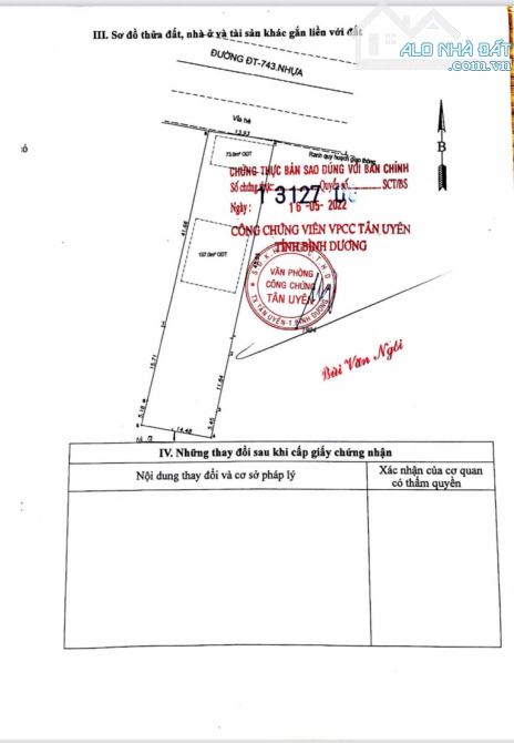 Bán 1 kiot và 30 phòng trọ MT đường ĐT743B p.Dĩ An Tp.Dĩ An chỉ 35ty TL M7368 - 12