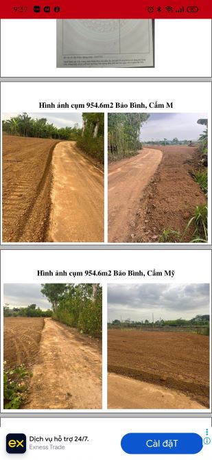 Bán gấp 65 lô đất Cẩm Mỹ, full thổ, ô tô, gần QL56, Chỉ 500tr/lô TL - 2