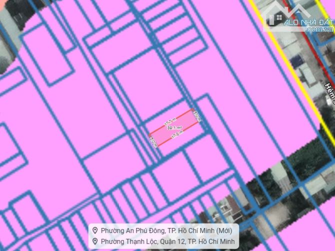 Giảm 50tr! Đất Vuông đẹp Hẻm Ôtô 89m2 – Thạnh Lộc 29 Q12 - 2