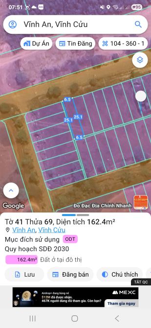 6,5x25m - LÔ ĐẤT SỔ HỒNG THỔ CƯ Cách KDL Đảo Ó 950m NGAY THỊ TRẤN Vĩnh An - Đồng Nai - 2