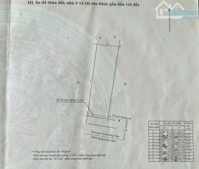 Bán nhà cấp 4 đổ mê đúc hẻm 5m đường Phạm Tu, Vĩnh hải cách biển 1km, dt 94m giá 3ty800 - 2