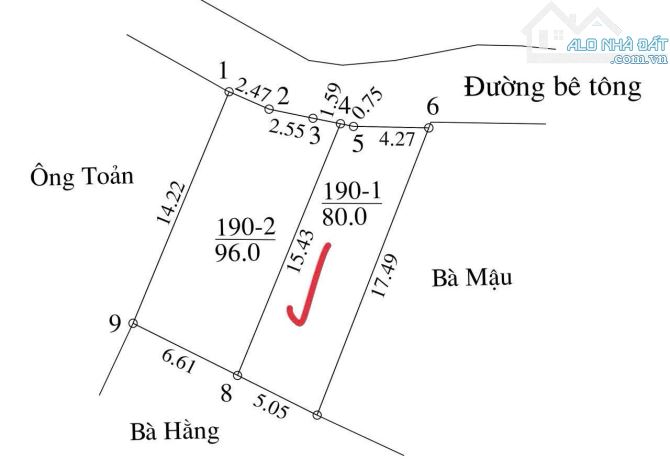 Bán lô đất đẹp 80m2 tại thôn Nam Võng Ngoại, xã Võng Xuyên, Phúc Thọ - 3