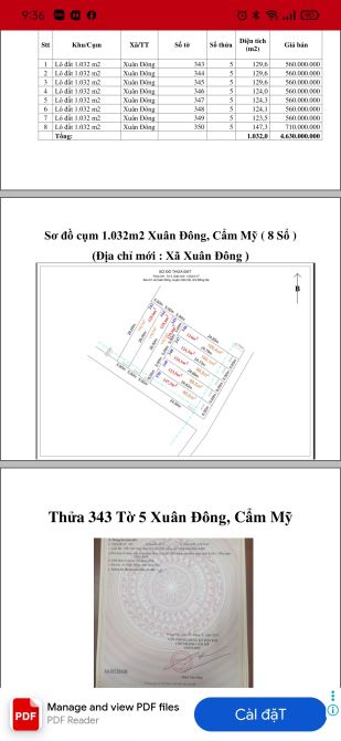 Bán gấp 65 lô đất Cẩm Mỹ, full thổ, ô tô, gần QL56, Chỉ 500tr/lô TL - 4