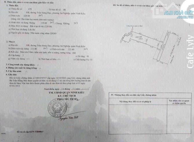 Bán nhà chiều ngang 7m vị trí cực đẹp mặt tiền Trần Hưng Đạo p.Ninh Kiều Cần Thơ full thổ - 4