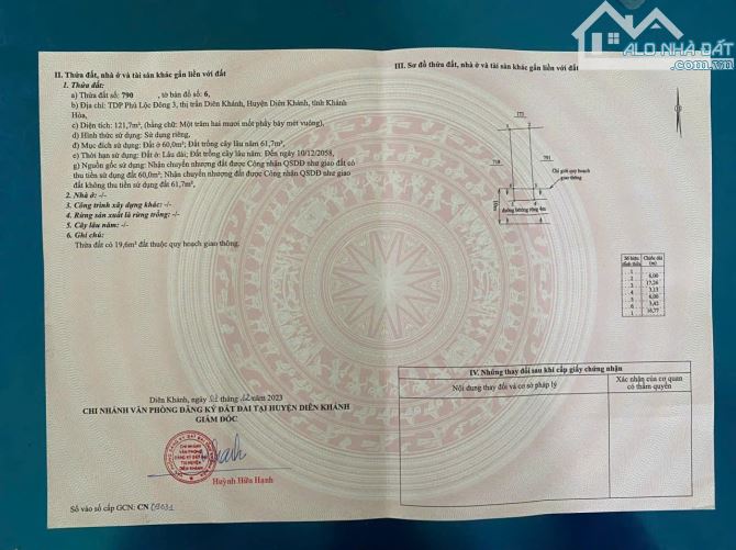 Bán đất trung tâm thị trấn Diên Khánh đường thông kết nối Đồng Khởi và Trần Quý Cáp - 6