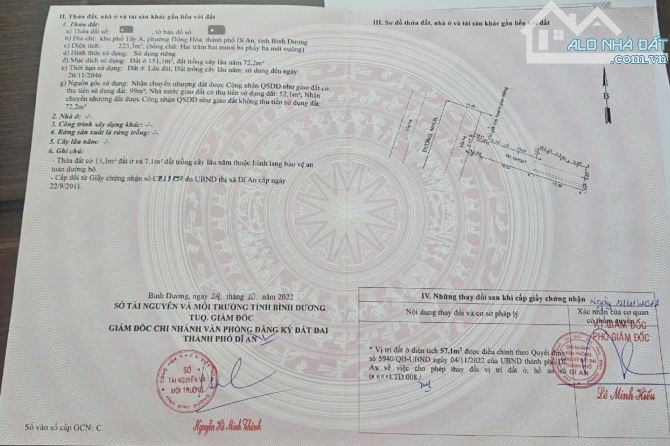 Bán nhà cấp 4 và 5 phòng trọ phía sau MT đường p.Đông Hòa Tp.Dĩ An chỉ 16ty TL M7367 - 7
