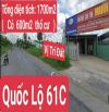 BÁN 1700M2 ĐẤT MẶT TIỀN QUỐC LỘ 61C ( CÓ 600M2 THỔ CƯ)