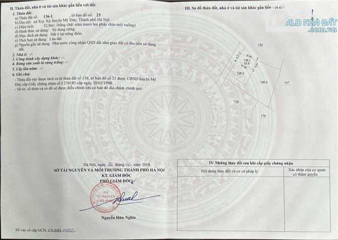 CHỦ GỬI BÁN LÔ ĐẤT SIÊU ĐẸP TẠI XÃ TUY LAI  - MỸ ĐỨC - HÀ NỘi