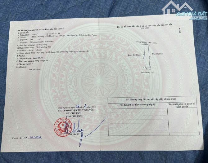 Bán lô 103m trục thông Lâu Làng Hoa Động giá 2,2x tỷ