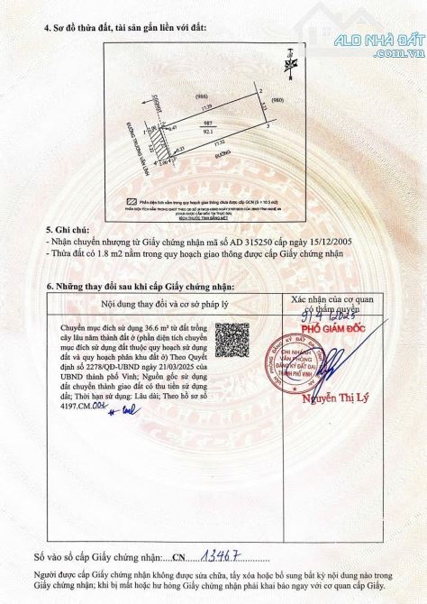 Bán đất mặt đường Trương Văn Lĩnh - Phường Vinh Phú , Tỉnh Nghệ An