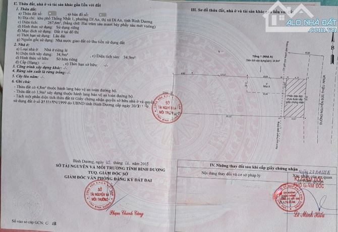 Bán nhà biệt thự 1 trệt 1 lầu MT đường Nguyễn Đức Thiệu Dĩ An chỉ 12ty800 TL M2554 - 11