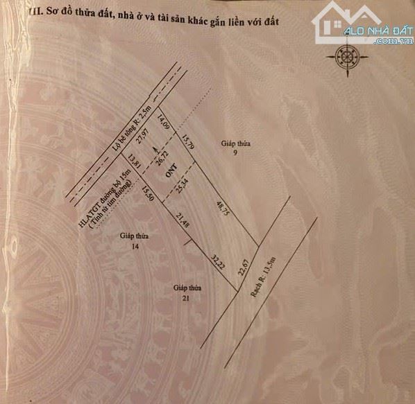 Đất 1.935m2 mặt tiền đường kênh Đòn Dông, xã Thạnh Lộc, huyện Châu Thành - 1