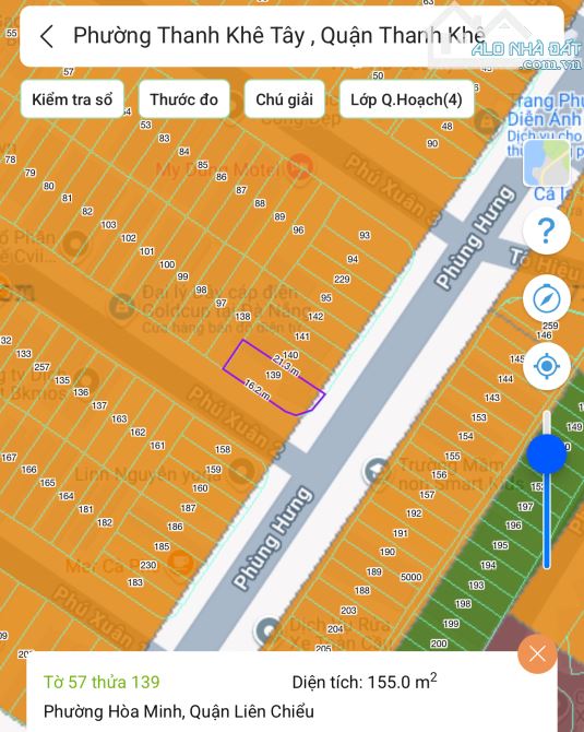Cần bán Lô góc MT Phùng Hưng - Phú Xuân 2, Hoà Minh với giá đầu tư - 1