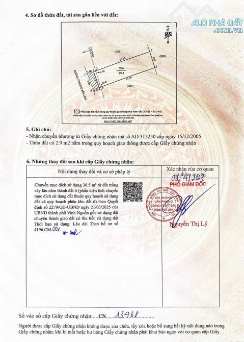 Bán đất mặt đường Trương Văn Lĩnh - Phường Vinh Phú , Tỉnh Nghệ An - 1