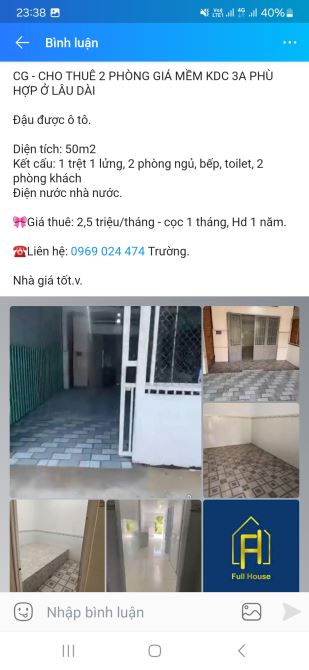 Nhà 2 phòng giá mềm gần cầu cái răng - 1