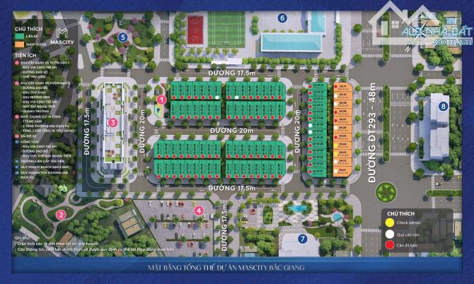 BÁN ĐẤT NỀN DỰ ÁN MASCITY, TÂN TIẾN, TP BẮC GIANG - 85M2 - 5 TỶ - 2
