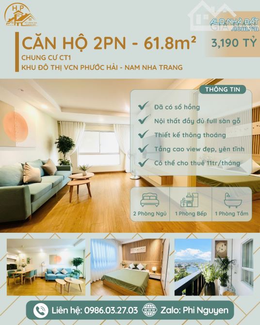 CT1 VCN PHƯỚC HẢI - CHÍNH CHỦ BÁN 2 CĂN HỘ 2PN FULL NỘI THẤT GIÁ TỐT - NAM NHA TRANG - 9