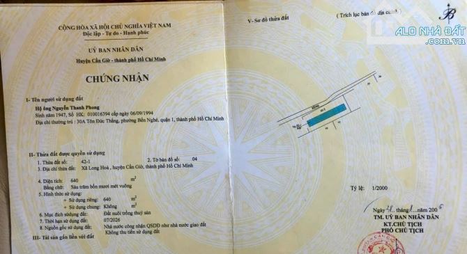 Cần bán gấp lô đất mặt tiền Biển - đường Phan Đức, Long Hoà, Cần Giờ - 3