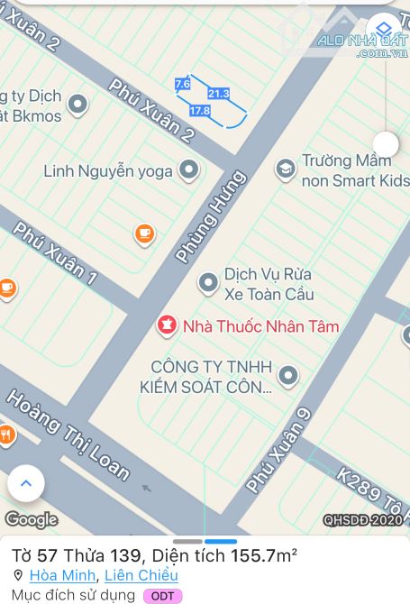 Cần bán Lô góc MT Phùng Hưng - Phú Xuân 2, Hoà Minh với giá đầu tư - 3