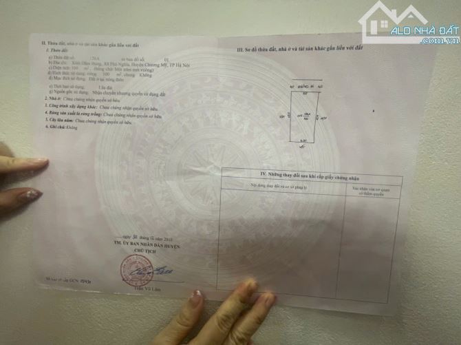 Hàng mới tinh f0 100% mở bán cho nhà đầu  Dt.100m vuông đất Phú nghĩa Chương Mỹ đường ô tô - 3