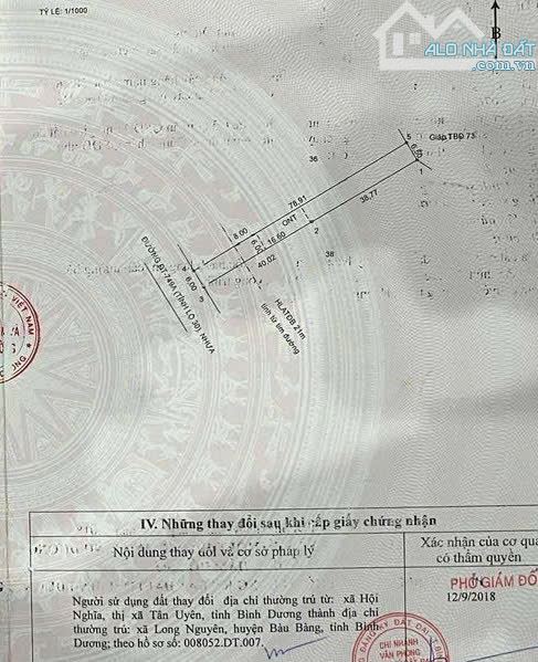 BÁN ĐẤT tặng NHÀ, MT DT749A, LONG NGUYÊN, BÀU BÀNG, DT:6x78, TC100M2, SHR, GIÁ 4,0 TỶ - 4