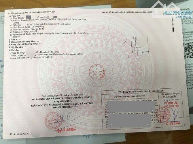 Bán đất ngang 5m, Dĩ An 2km, p.Tân Đông Hiệp, Tp.Dĩ An chỉ 2,85 tỉ TL M7375 - 5