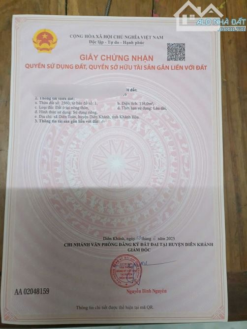 Đất TĐC Diên Toàn. Đường rộng 7m. Gần đường Võ Nguyên Giáp và Huỳnh Thúc Kháng - 5