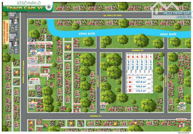 Bán các quỹ đất nền tại Thạch Thành – Thanh Hóa: Giá Đầu tư F0 từ 180tr/lô/123m2 - 6