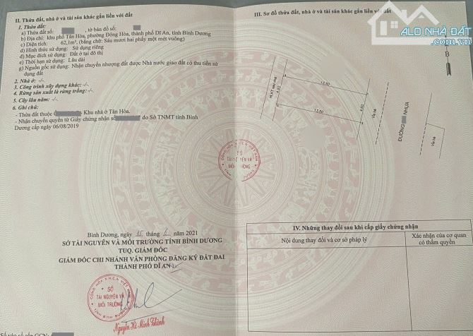 Bán đất KDC gần làng đại học quốc gia Tp.HCM p.Đông Hòa, Tp.Dĩ An chỉ 4tyy900 TL M6914 - 6