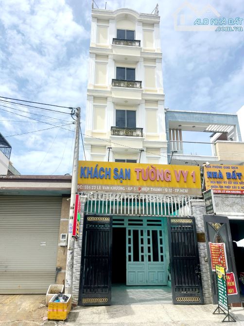 Bán Khách Sạn 4 Lầu 5x25m Đường Lê Văn Khương P.Hiệp Thành Quận 12 Giá 14.5 Tỷ TL