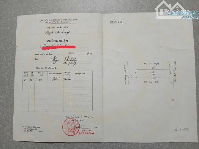 Bán 100m2 đất Văn Cú An Đồng An Dương