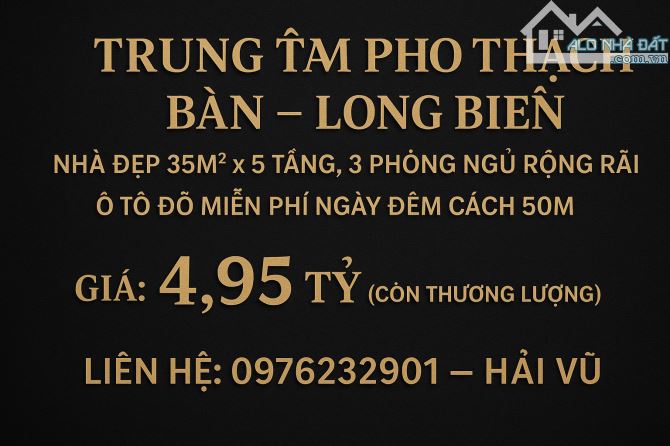 TRUNG TÂM PHỐ THẠCH BÀN – LONG BIÊN ✨ Nhà đẹp 35m² x 5 tầng, 3 PN rộng, giá 4,95 tỷ