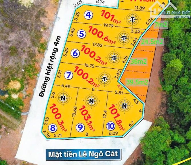 Bán đất 100m2 đường Lê Ngô Cát, P. Thủy Xuân, TP Huế, đối diện trường Nguyễn Thị Minh Khai