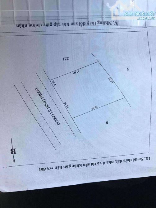 Bán đất côn đảo,vị trí 1 kinh doanh khách sạn 15x18,274m2 thổ cư Lê Hồng Phong
