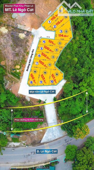 Bán đất 100m2 đường Lê Ngô Cát, P. Thủy Xuân, TP Huế, đối diện trường Nguyễn Thị Minh Khai - 1