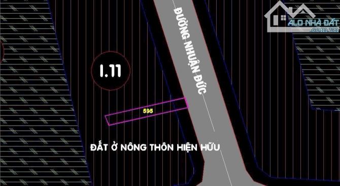 Cần bán đất mặt tiền đường Nhuận Đức xã Nhuận Đức Củ Chi 5x40 Tổng 210m2 Full Thổ Cư - 2