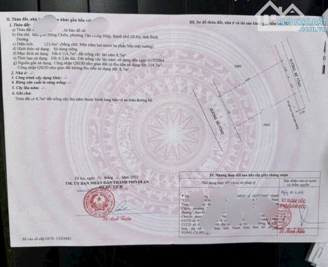 BÁN DÃY TRỌ GẦN NGA TU CHIÊU LIÊU, DĨ AN DT 132 M2 NGANG 8M , GIÁ 3.9 TI - 2